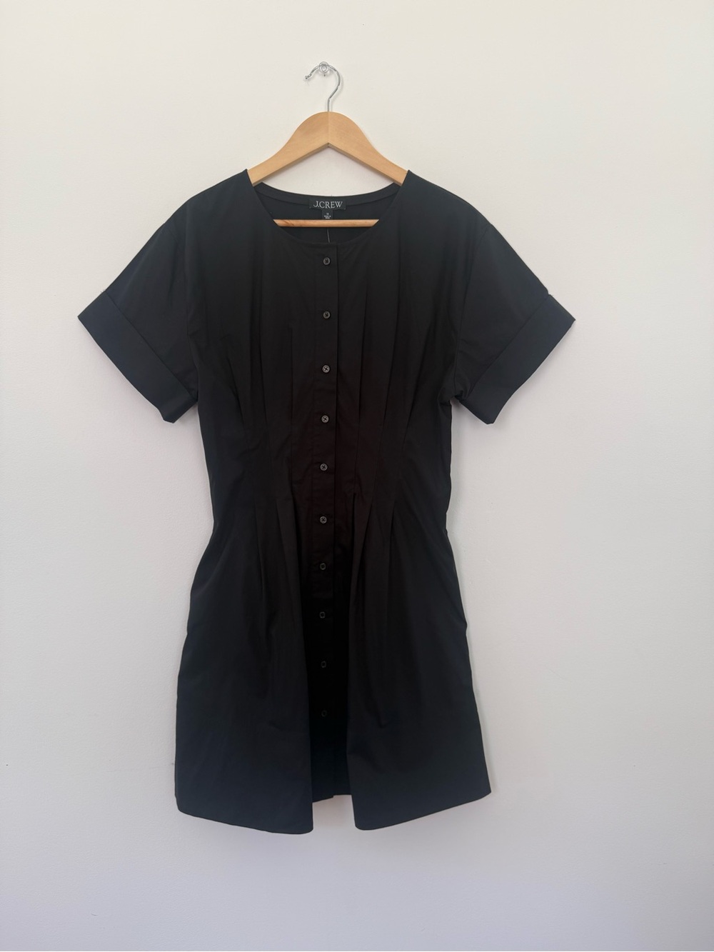 NWT J. Crew Wren Mini Shirt-Dress Cotton-Blend Poplin LBD Office Career Size 10 - Picture 5 of 15